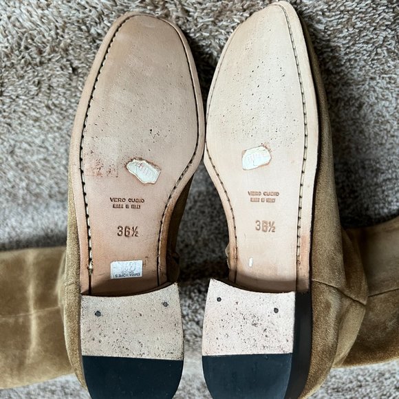 Emma Hope Women's Brown Leather Almond Toe Zipper Riding Boots. - Picture 9 of 11